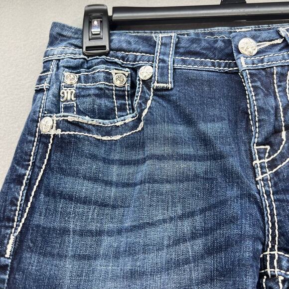 Miss Me Women's Skinny Jeans Size 26 (2) Angel Wings Biker Moto Bling School - Picture 5 of 15